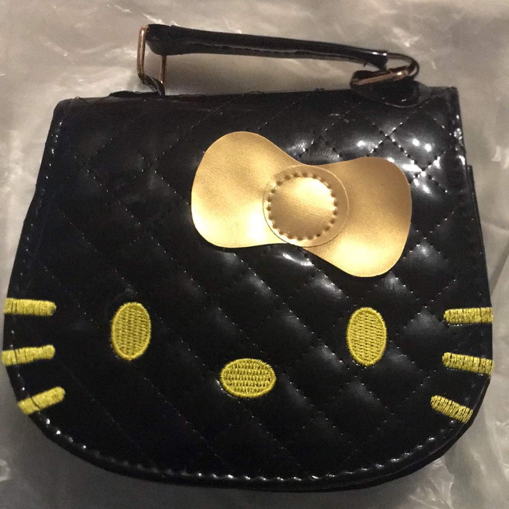 Hello Kitty Black and Gold Quilted Bag